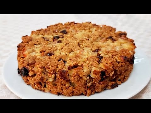 Bolo de AVEIA e MAÇÃ Delicioso, SEM AÇÚCAR, TRIGO e LEITE - Fácil, Rápido, Barato e Saudável