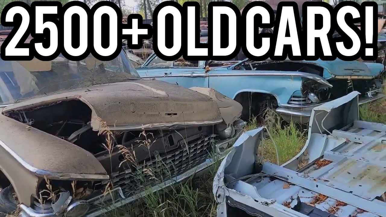 Old Cars Galore! Montana Junkyard with 2500+ Cars! Square Body Heaven, 1950s fins, PreWar, Etc