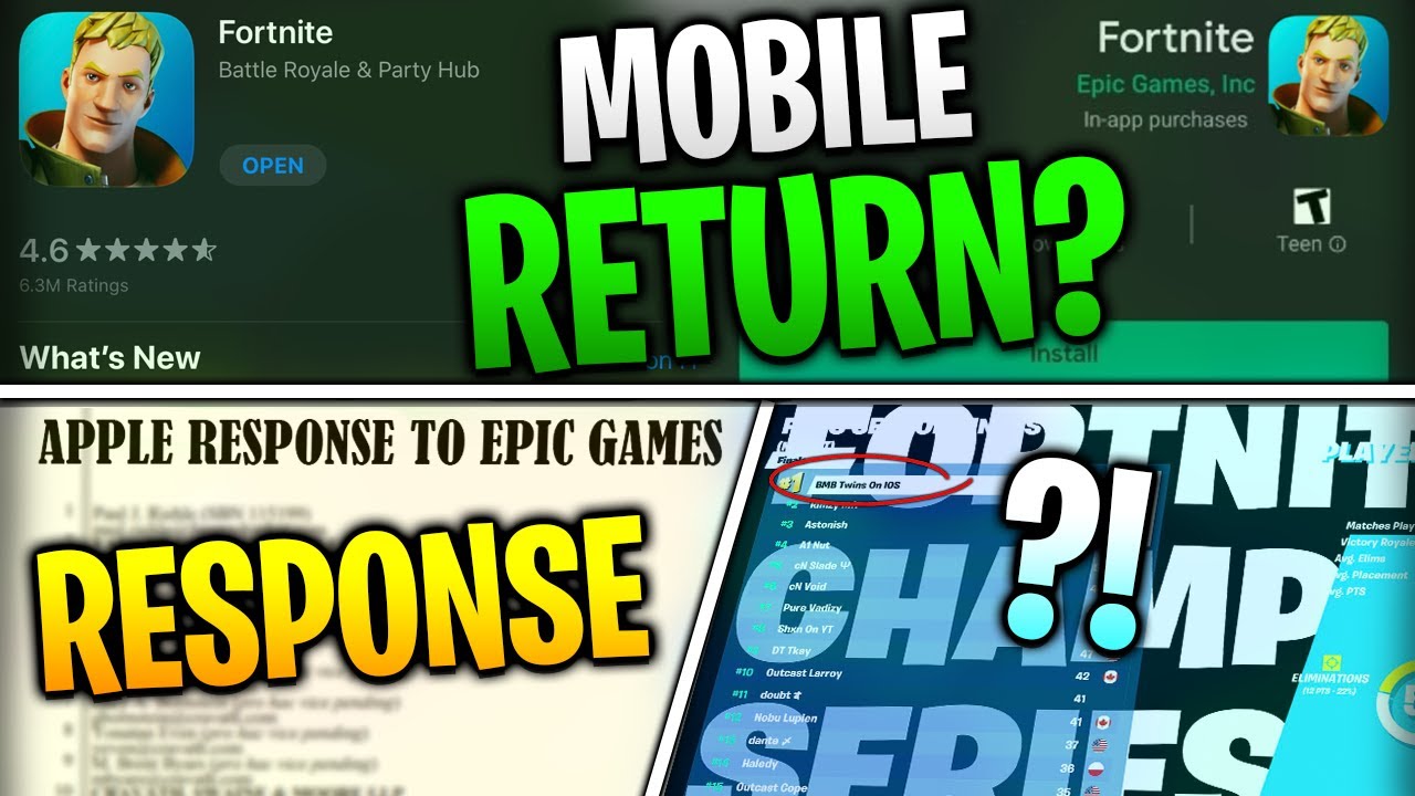 Apple Wants Fortnite Mobile To RETURN to AppStore! Mobile GONE this Month.. (Fortnite Mobile News)