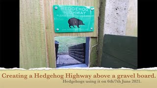 Creating a Hedgehog Highway above a gravel board.