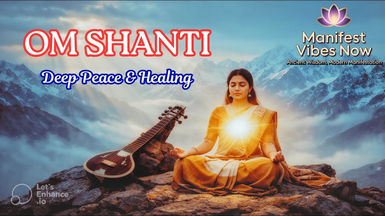 Om Shanti Inner Light Mantra Himalayan Sitar Meditation Music for Deep ...