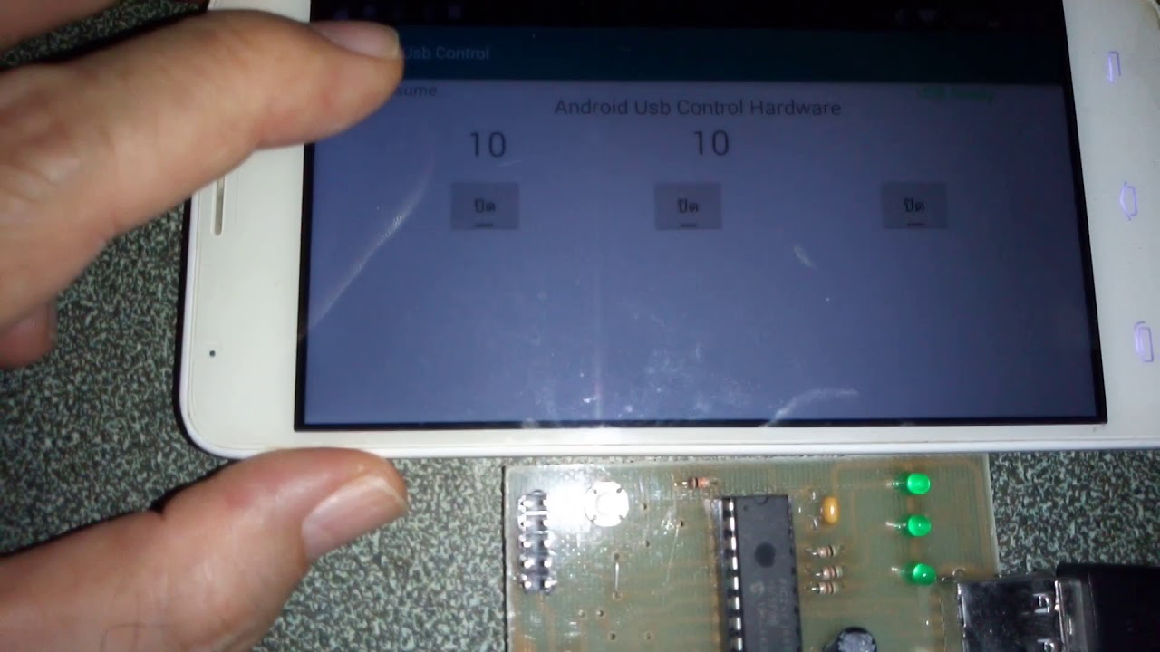 Android USB control hardware - YouTube