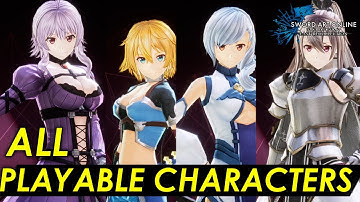 All Playable Characters in the Game (YOU CAN CONTROL) - Sword Art Online: Last Recollection