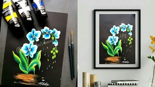 easy flower painting flowers beginners orchids draw