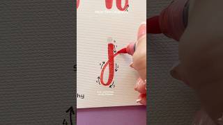 How to Write Letter “J” - Easy Tutorial for Beginners  #nhuandaocalligraphy #brushlettering #shorts