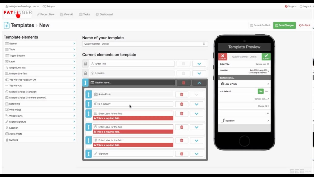 Quality Control Automation ISO 9001 on FAT FINGER by SEE Forge
