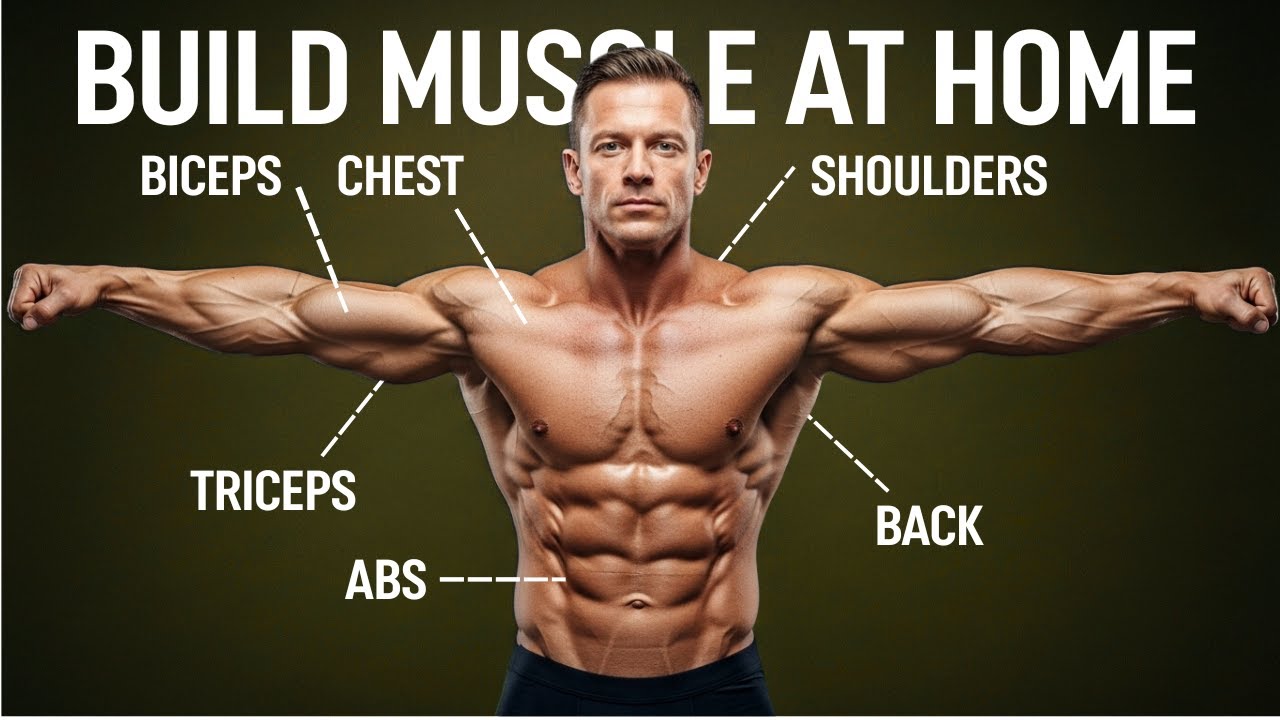 How to Build Muscle Fast at Home | No Equipment Needed! - YouTube