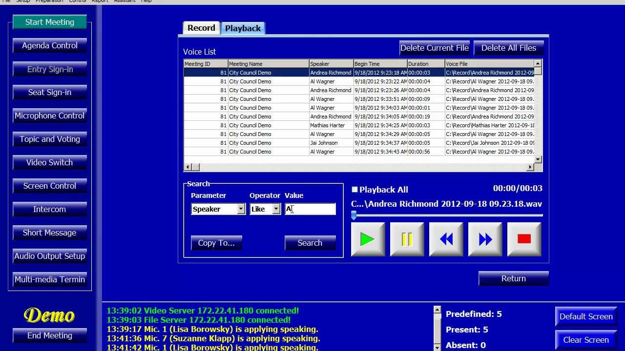Software for Council Chambers with TAIDEN Conferencing Microphones