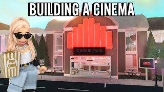 BUILDING A BLOXBURG MOVIE THEATRE FOR MY TOWN