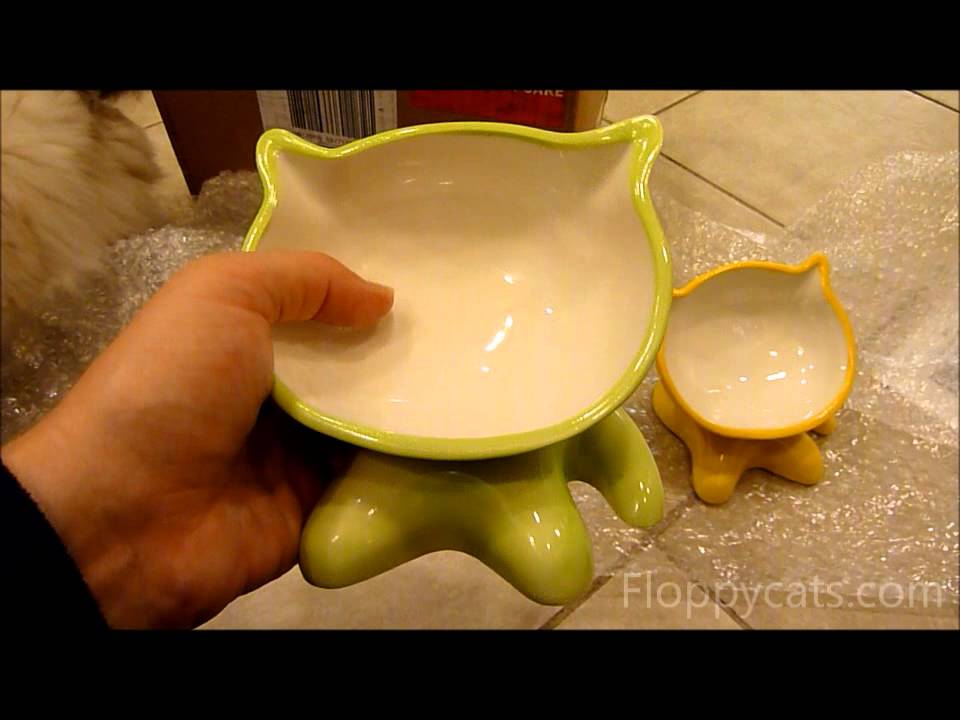 Ceramic Cat Bowls - MeowChow Bowls by Popflux Ceramic - ねこ - ラグドール -- Floppycats