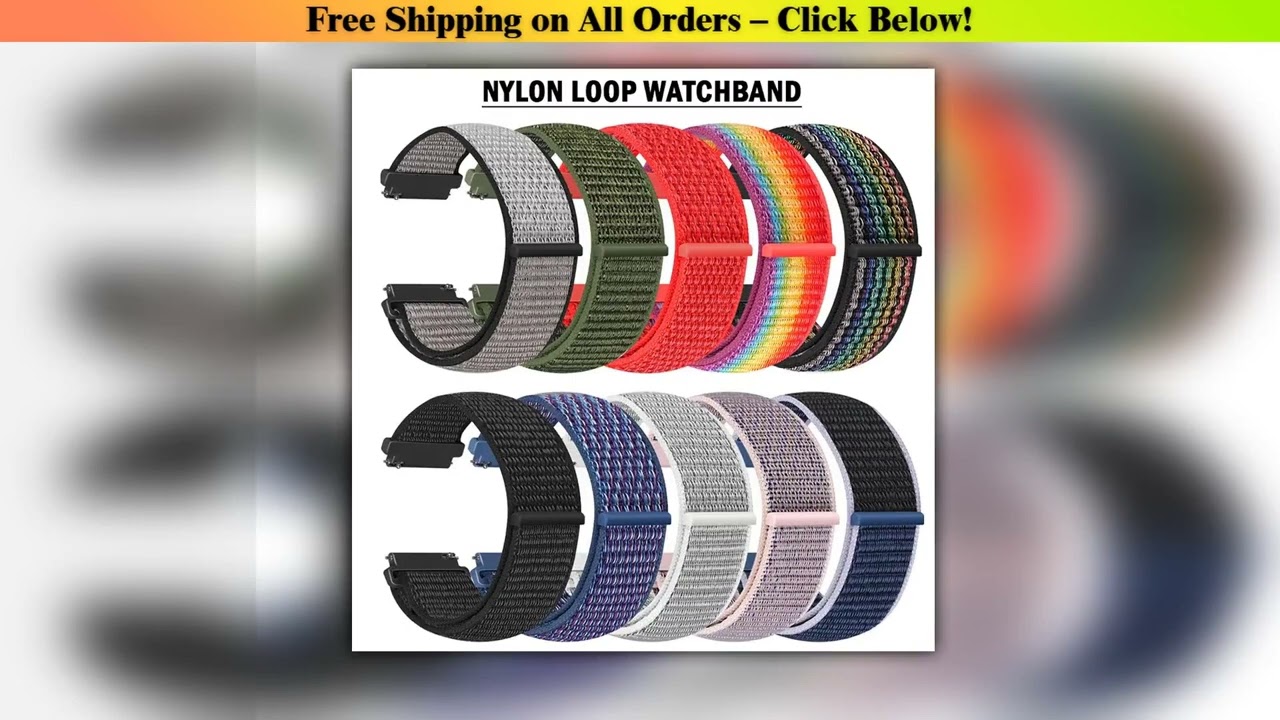 Nylon band For Samsung Galaxy watch 64Classic35proActive 2 20mm22mm Sport breathable wristband corr
