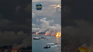 "Lo que pasa cuando un barco petroleros se incendia en medio del océano... 6b #barcos#océano
