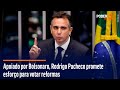 Apoiado por Bolsonaro, Rodrigo Pacheco promete esforço para votar reformas