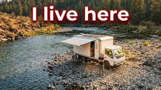 Searching for a free place to stay in small town Oregon with my box truck tiny home