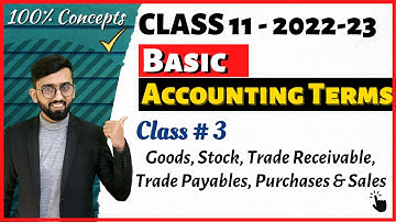 Basic Accounting Terms Chapter 2 Class 11 Accounts | Accounting Terminology | Class 11 Accounts ||