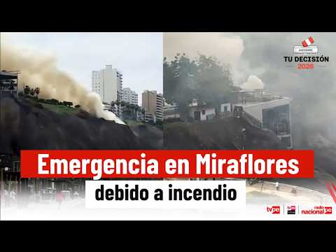 Miraflores: Fire on the Costa Verde cliff causes alarm and mobilizes firefighters