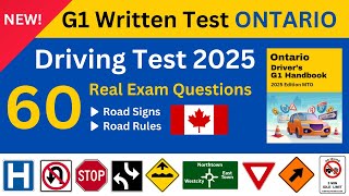 G1 Test Ontario 2025 | G1 Practice Test Ontario | G1 Driving Test | 60 Exam Questions 2025 (New)