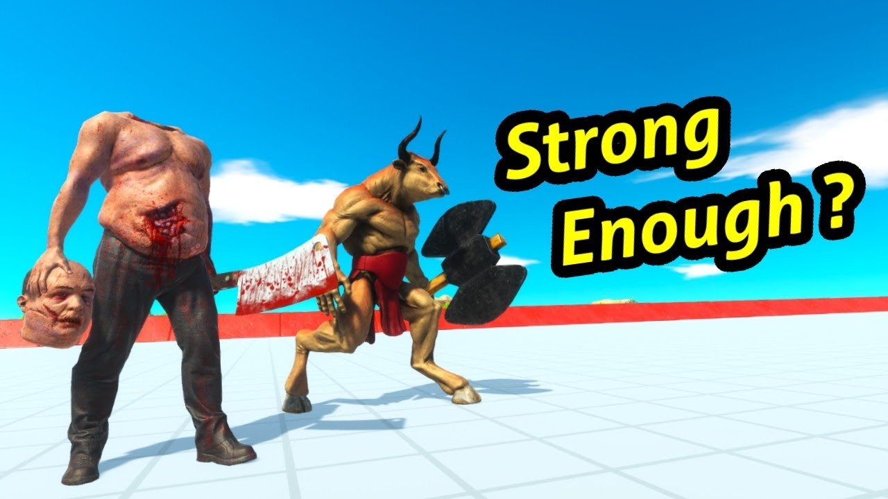 Headless hulk with minotaur vs boss faction animal revolt battle simulator