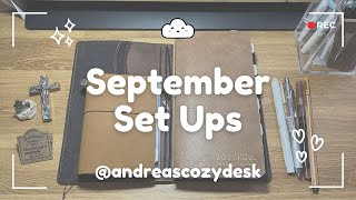 September Set Up/Plan with Me 2025 | traveler's notebook, sterling ink n1 v, traveler's company