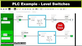 PLC Programming Example for Low and High Level Switches