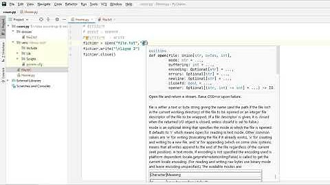 Python : Les fichiers lecture et écriture