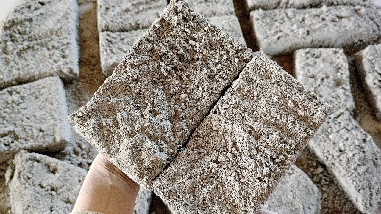 👉New Renew Texture✔️ Black Gritty Cement Super Dusty 😷 Crispy🤤 Long Slabs Dry Floor Crumbling 😴