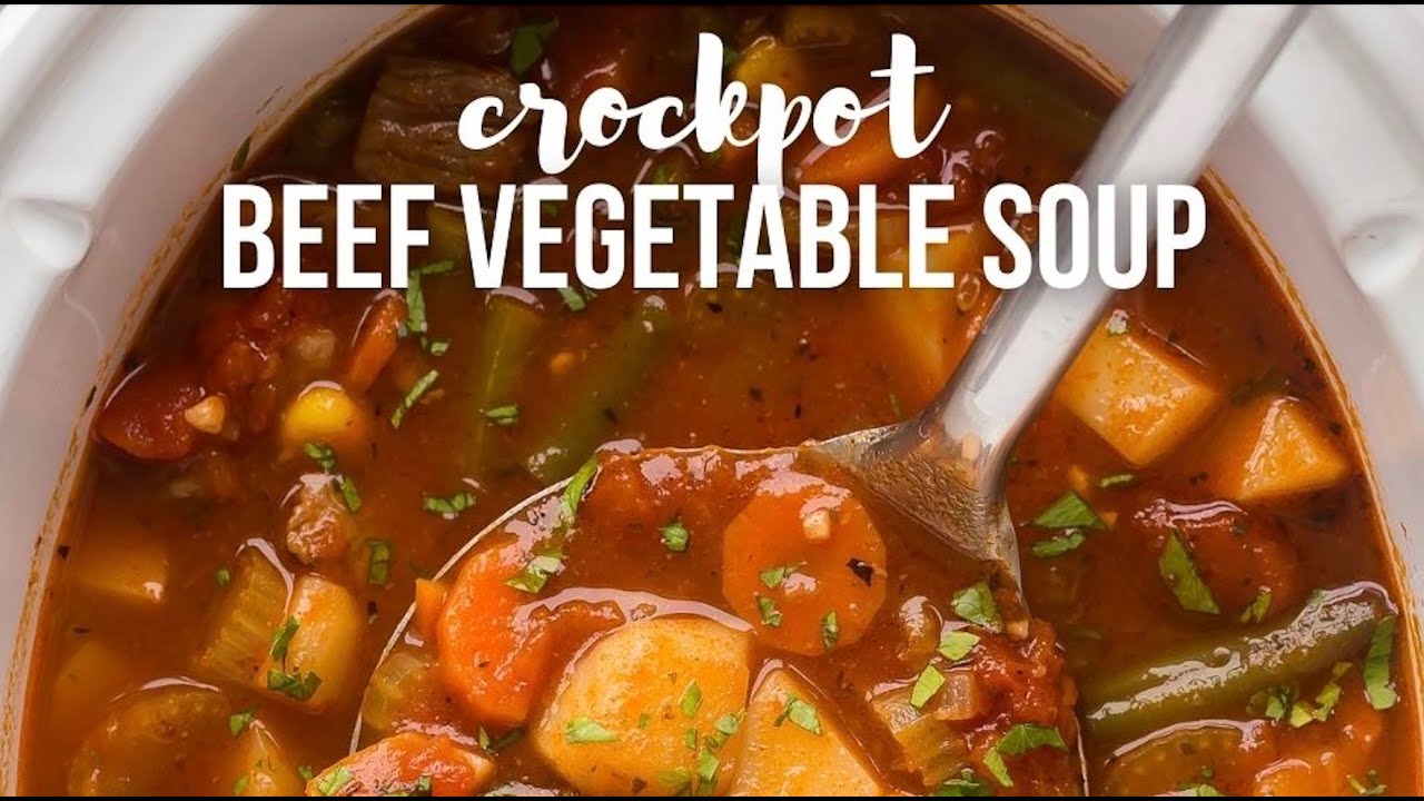 Crockpot Beef Vegetable Soup l The Recipe Rebel