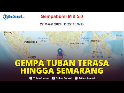 🔴UPDATE Gempa Magnitudo 6,6 Terjadi di Wilayah Timur Laut Tuban Jawa Timur, 7 Kali Goncangan Susulan