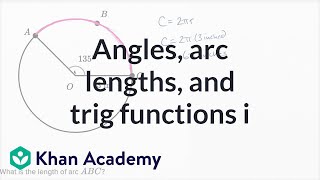 Angles, Arc Lengths, And Trig Functions  Basic Example | Math | New SAT | Khan Academy