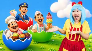 Surprise Egg with Muffin Man and Ice Cream Man 🥚🧁🍦 +MORE | Kids Songs & Nursery Rhymes | TigiBoo