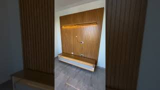 Rack com Painel Ripado para TV até 75 Polegadas LED 3 Gavetas com Pés 230cm Nobre Gelius Naturale