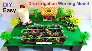 drip irrigation agriculture working model for science project exhibition | DIY | howtofunda