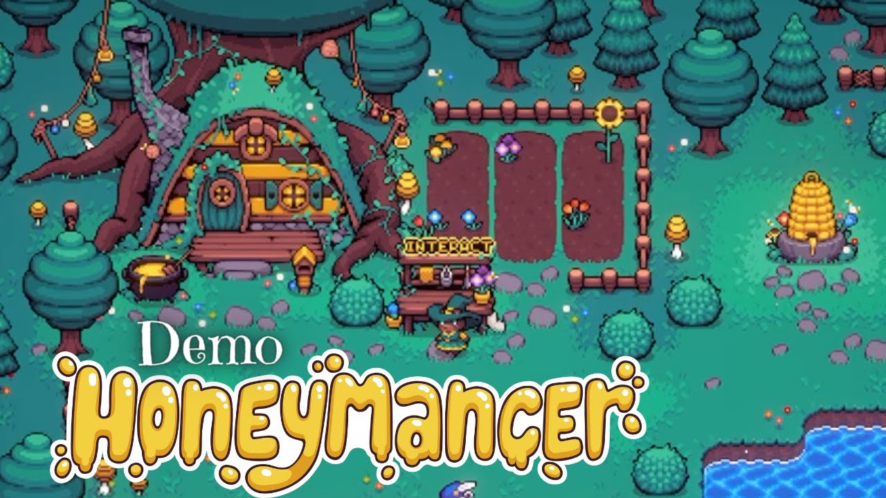 Farming Sim Where You Play as a Bear Witch and Fight off Robots with Honey Magic! | Honeymancer Demo