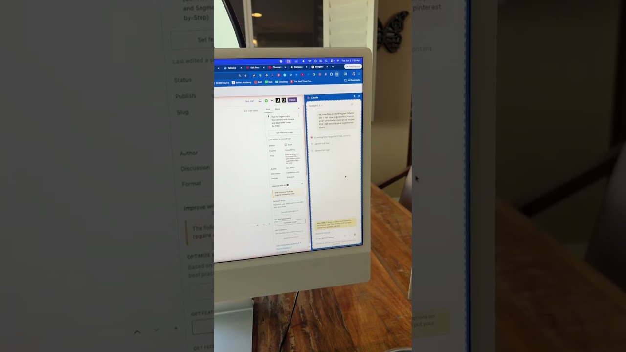 I used my Claude Chrome extension this morning to help me build out my new email software system