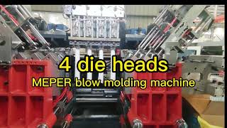 Açılı Boyun Tuvalet Temizleyici Şişesi Için 4 Kafa Şişirme Makinesi