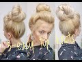 2-MINUTE EASY LAZY QUICK TOP KNOT BUNS UPDOS FOR MEDIUM,LONG AND SHORT HAIR | Awesome Hairstyles ✔