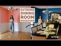 Complete DINING ROOM makeover + How to INSTALL A WALLPAPER