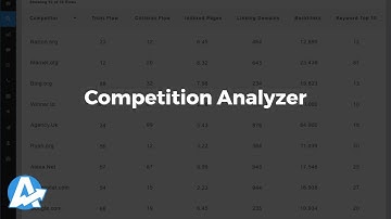 Competition Analyzer & Competitor SEO Analysis Tool