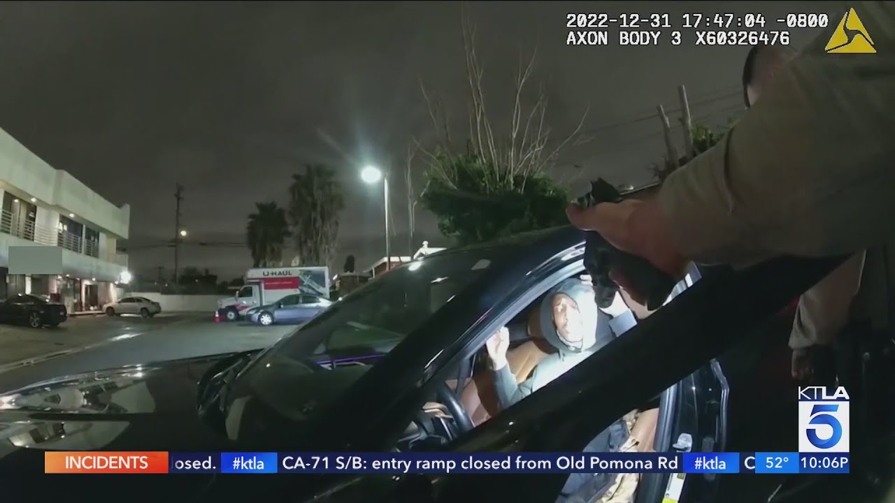 LASD releases body cam footage of viral traffic stop involving rapper ...