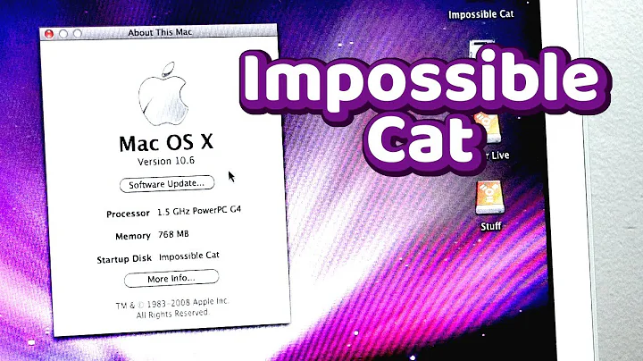 The Impossible Cat - How to install the OS X 10.6 Snow Leopard PowerPC Beta on G4 Macs