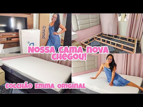 Nossa Cama Nova Chegou | Montamos Tudo | Colchão Emma Original