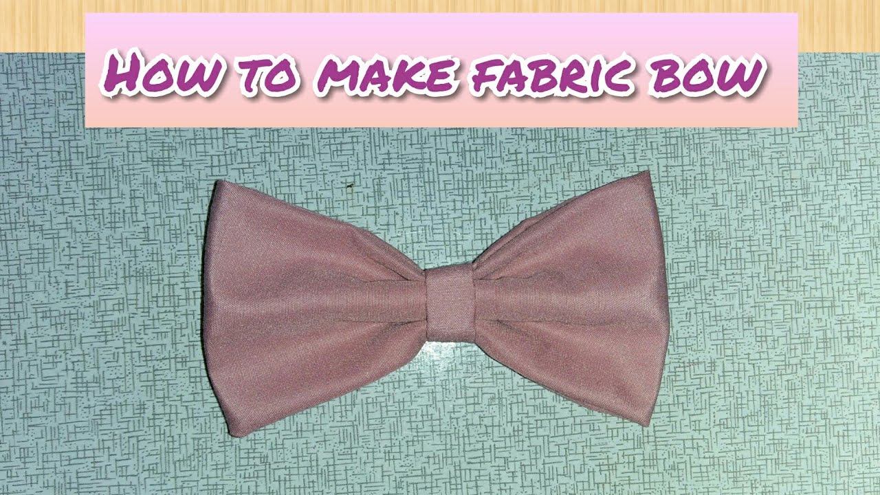 How to make fabric bow/fabric bow tutorial /how to make hair bow - YouTube