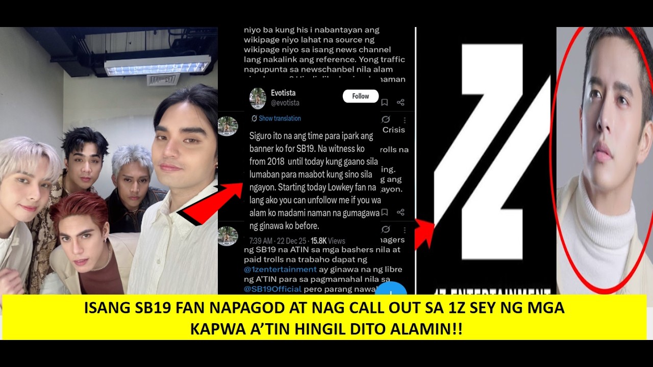 SB19 SINUMBATAN NG ISANG FAN 1Z ENTERTAINMENT KINOL OUT DIN SENTEMYENTO NG ISANG FAN NG SB19 ALAMIN