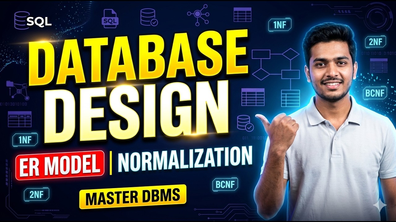 Database Design & Normalization Explained | ER Model, 1NF, 2NF, 3NF ...