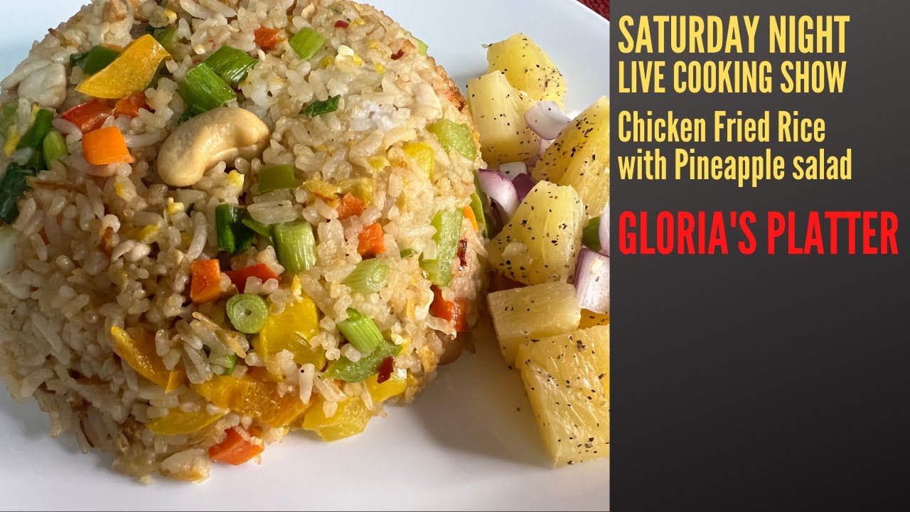 🍒 easy Chicken Fried Rice & Pineapple Salad recipe YouTube