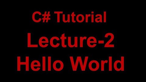 First C# hello world program in hindi