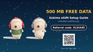Eskimo eSIM Setup Guide: 500MB FREE Data + Internet in 175+ Countries (Code XL54445) screenshot 2