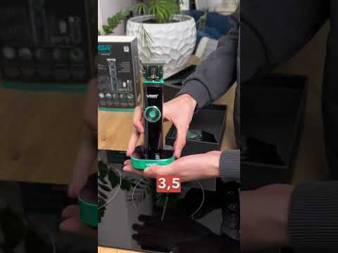 Тример VGR для стрижки волосся бороди акумуляторний LED дисплей 5 Вт, професійна машинка перукарський інструмент, видео 1