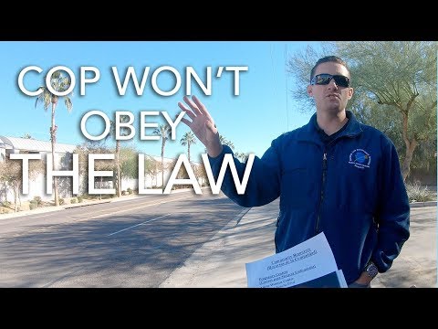 Cop Won't Uphold The Law