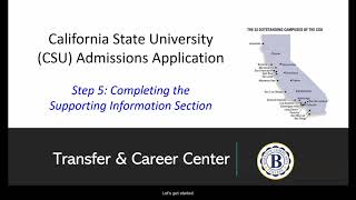 Famous CSU Apply- Step 5  Supporting Information Wealth